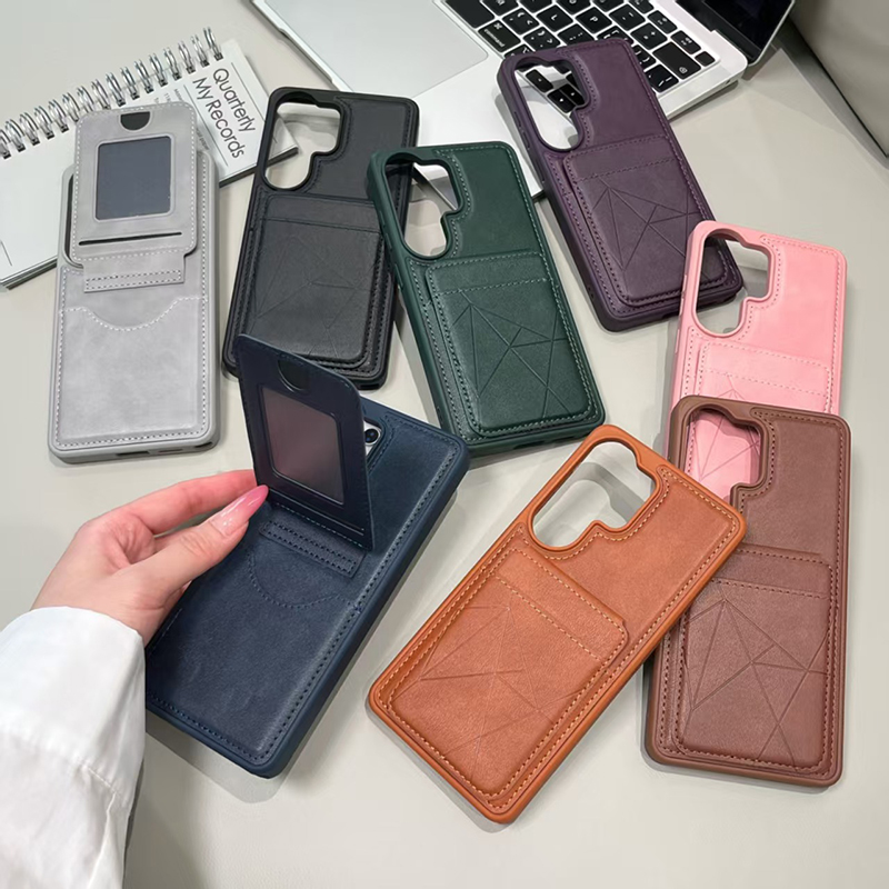 Phone Accessories Hippers - Luxuriöse Handyhülle aus Kunstleder mit Kartenhalter