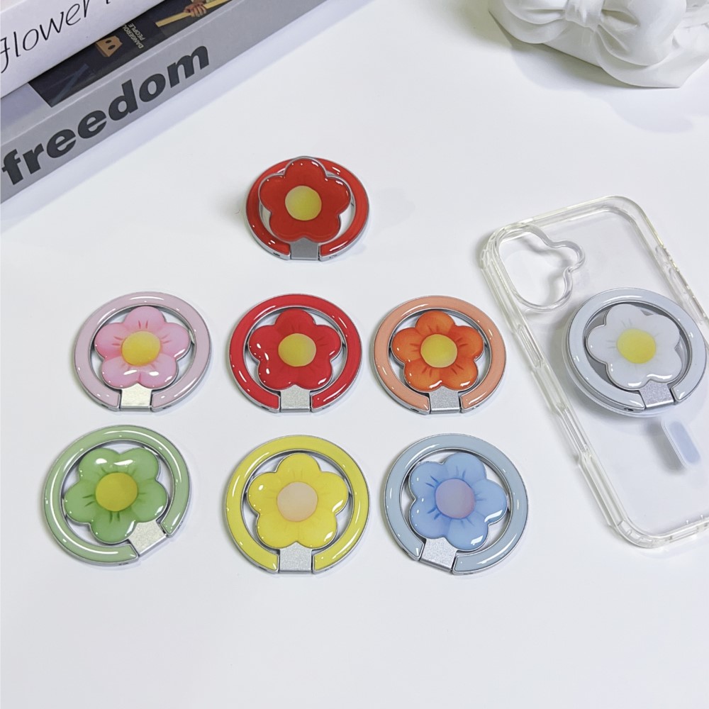 Phone Accessories Usa - Magnetischer, faltbarer Blumen-Handyhalter mit Ständer, Anti-Rutsch-Handygriff,