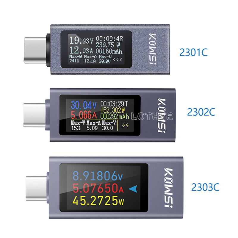 Phone Accessories Types - Multifunktions-Intelligente Digitalanzeige DC-Spannung Amperemeter Leistungsmesser Typ-C
