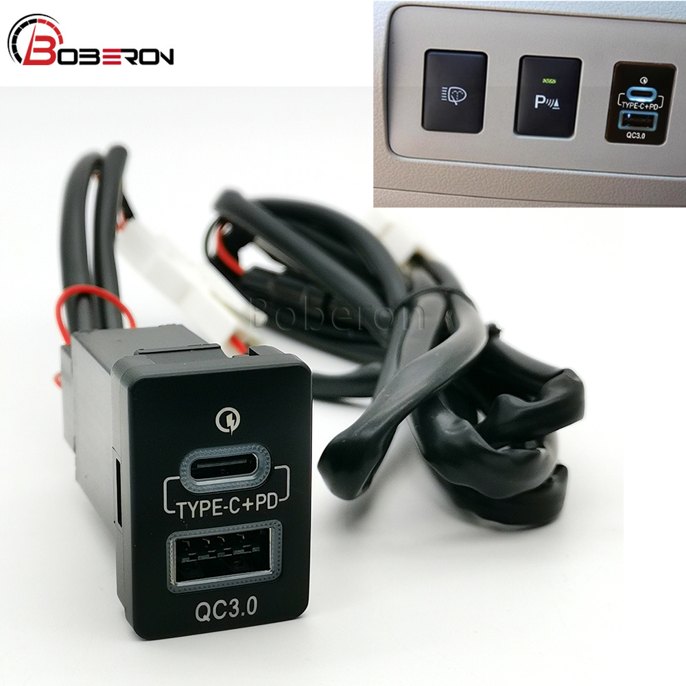 Phone Accessories Types - Blaues LED QC3.0 USB Auto-Doppelladegerät Typ