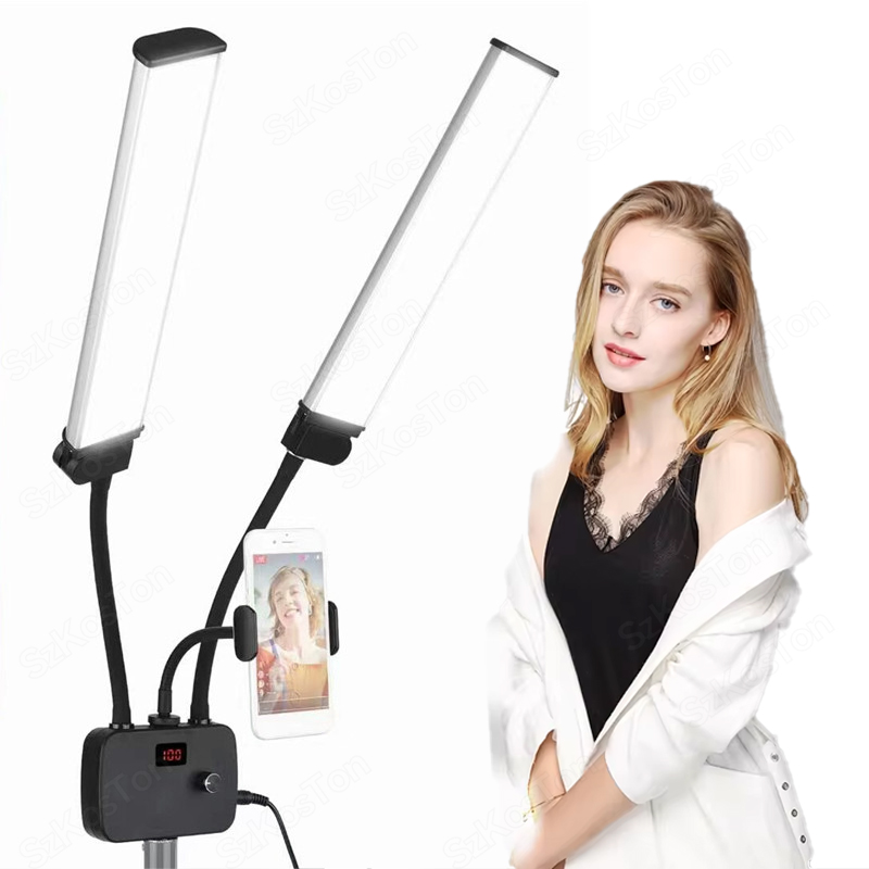 Led Strip Selfie - 45 W LED-Videoleuchte, Doppelarm-Füll-LED-Licht, Selfie-Licht, lange