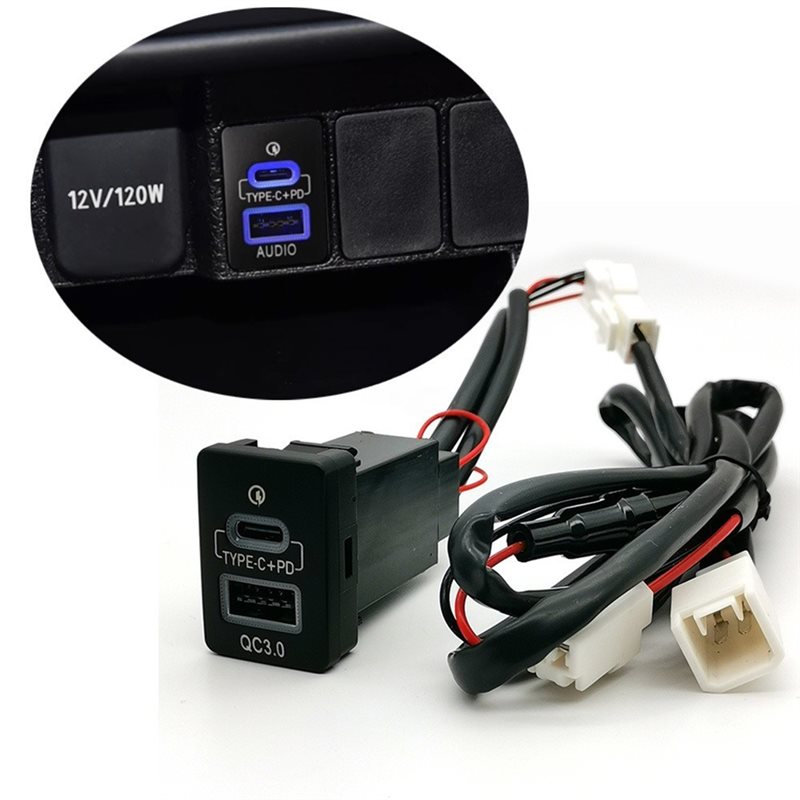 QC3.0 USB TYPE-C PD Blaulicht  – Phone Accessories Types Bewertung und Preis