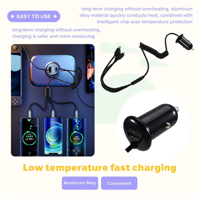 Auto-Adapter-Zubehör 3-Schnitt – Phone Accessories Types Bewertung und Preis